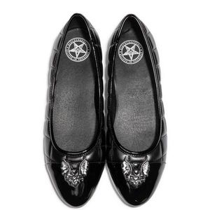 BNWT Blackcraft Nanette Quilted Bat Flats 7.5 $75